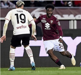 Aina makes first appearance in 109 days for Torino in goalless draw vs Milan